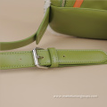 High Quality Custom PU Leather Green Women Fanny Pack Waterproof Ladies Waist Bags